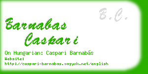barnabas caspari business card