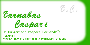 barnabas caspari business card